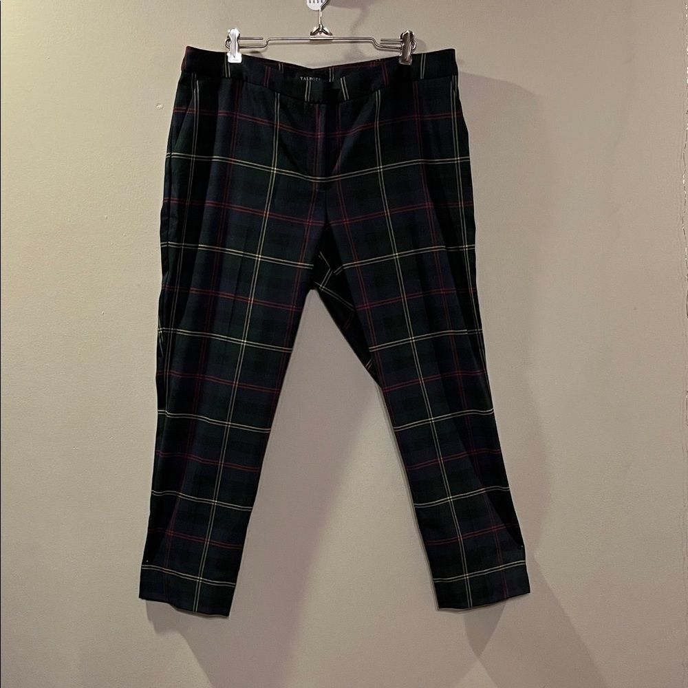 Talbots Women's Plaid Hampshire Ankle Trousers